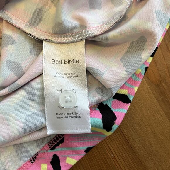 Bad Birdie Men's Polo Shirt Size Medium Short Sleeve Performance Golf 80's Retro - Picture 11 of 13